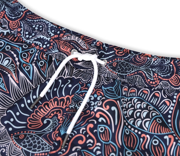 Badeshorts mit Paisley Nahansicht Andrew&Cole