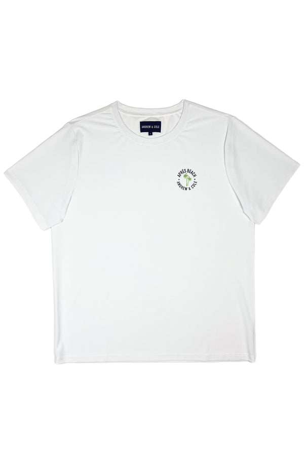 Weißes T-shirt mit Logo Andrew&Cole
